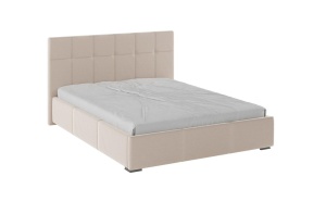 Кровать интерьерная РИО 1,8 с ПМ с ящиком бежевый квадрат