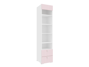 Алиса ПМ-332.21 исп.2 Шкаф комбинированный (с ящиками и карнизом) (Розовая/белая)(2020*441*460)