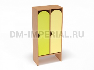 Шкаф для одежды 2-х секционный,600*320*1320 (каркас бук с разгоцветными фасадами,вариант 4)
